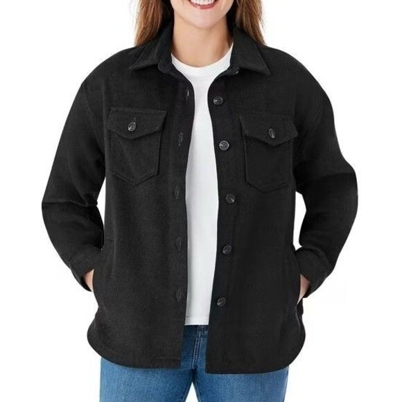 Member's Mark Women's Shacket Size M Black NWT - Picture 2 of 7